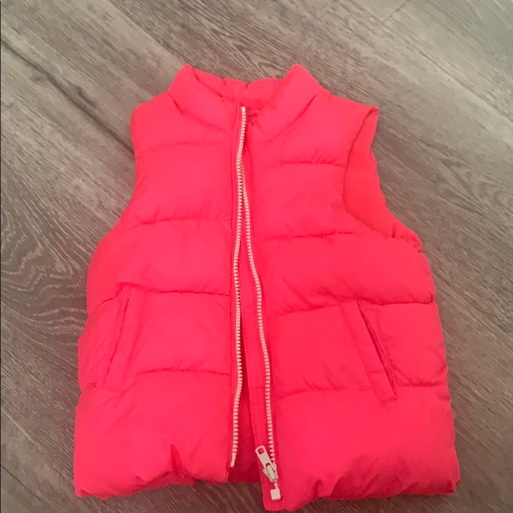 Old navy hot pink toddler vest